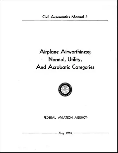 Us Government Cam 3 Civil Aviation Regulation Airplane Airworthiness, Normal, Utility & Acrobatic Categories (Uscam3) 1