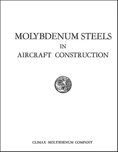 Us Government Molybdenum Steels In Aircraft Construction Handbook (Usmolybdenum-C) 1