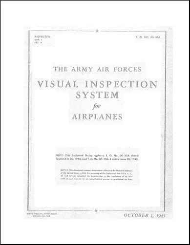 Us Government Visual Inspection System 1943 Handbook (To#-00-20A) 1