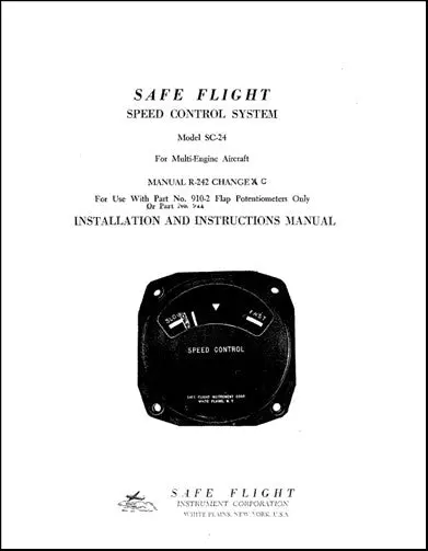 Us Government Model Sc-24 Speed Control System Installation & Instructions Manual (910-2) 1