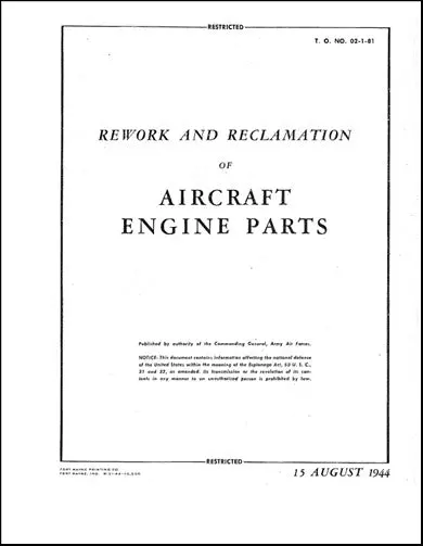 Us Government Rework & Reclamation  1944 Technical Manual (2/1/1981) 1