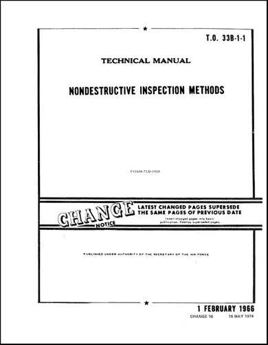 Us Government Nondestructive Inspection Methods Technical Manual (33B-1-1) 1