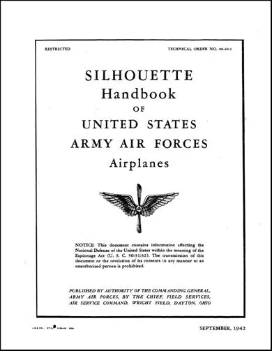 Us Government Silhouette Handbook Of Us Army Handbook (To-00-40-1) 1