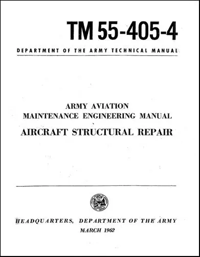 Us Government A-C Structural Repair 1962 Maintenance (Tm-55-405-4) 1