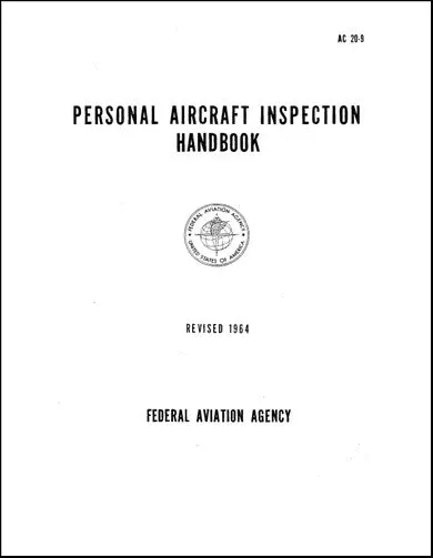 Us Government Personal Aircraft Inspection  1964 Inspection Handbook (Ac-20-9) 1