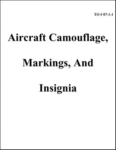 Us Government A-C Camouflage, Markings T. O. 7-1-1 1