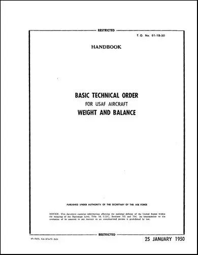 Us Government Basic Technical Order 1950 Handbook (01-1B-50) 1