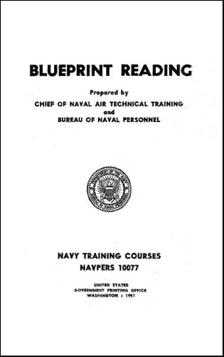Us Government Blueprint Reading 1951 Training Manual (Navpers-10077) 1