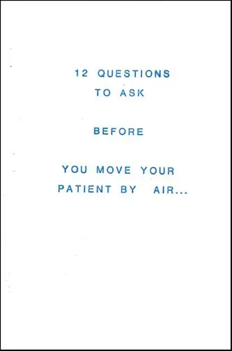 Us Government 12 Questions To Ask Handbook (Usairambulance-C) 1