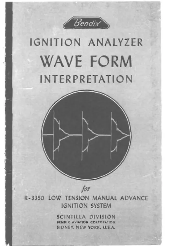 Bendix R-3350 Low Tension Manual Booklet (L-469) 1