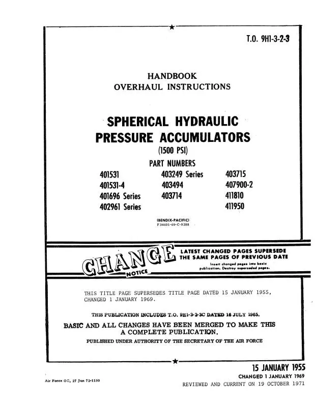 Bendix Hydraulic Pressure Accumulator Overhaul Manual (9H1-3-2-3) 1
