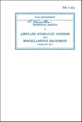 Us Government Airplane Hydraulic Systems Technical Manual (Tm-1-411) 1