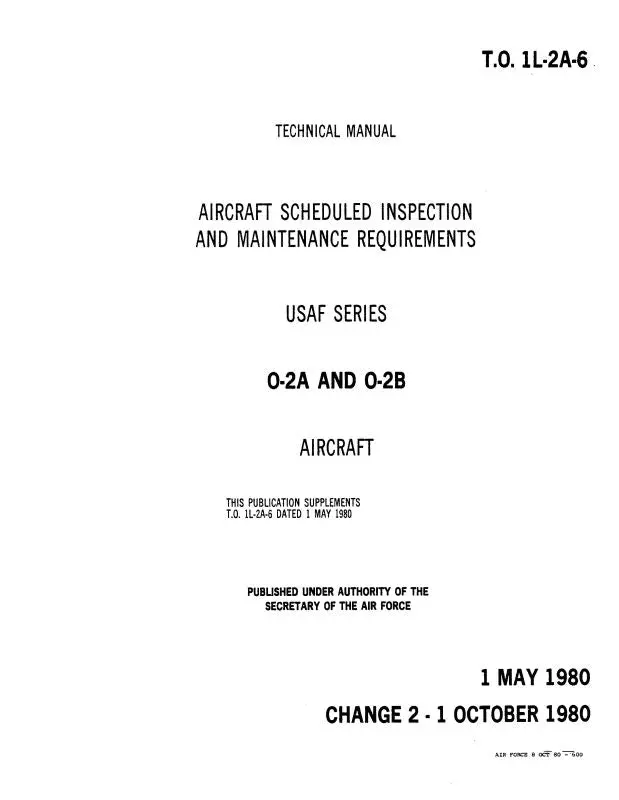 Cessna 0-2A & 0-2B 1980 Inspection & Maintenance Requirements (To-1L-2A-6) 1
