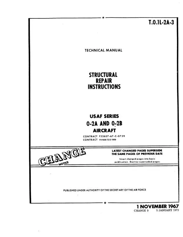 Cessna 0-2A & 0-2B 1967 Structural Repair (To-1L-2A-3) 1