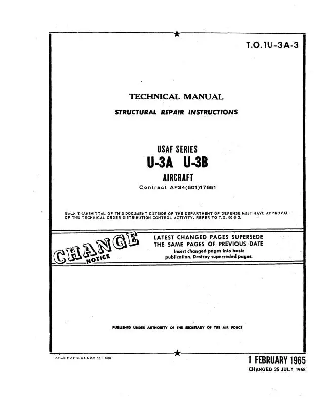 Cessna U-3A & U-3B Series 1965 Structural Repair (1U-3A-3) 1
