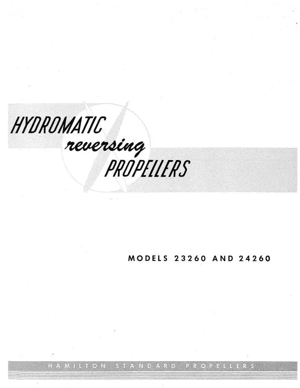 Hamilton Standard Models 23260 And 24260 1947 Maintenance Manual (161) 1