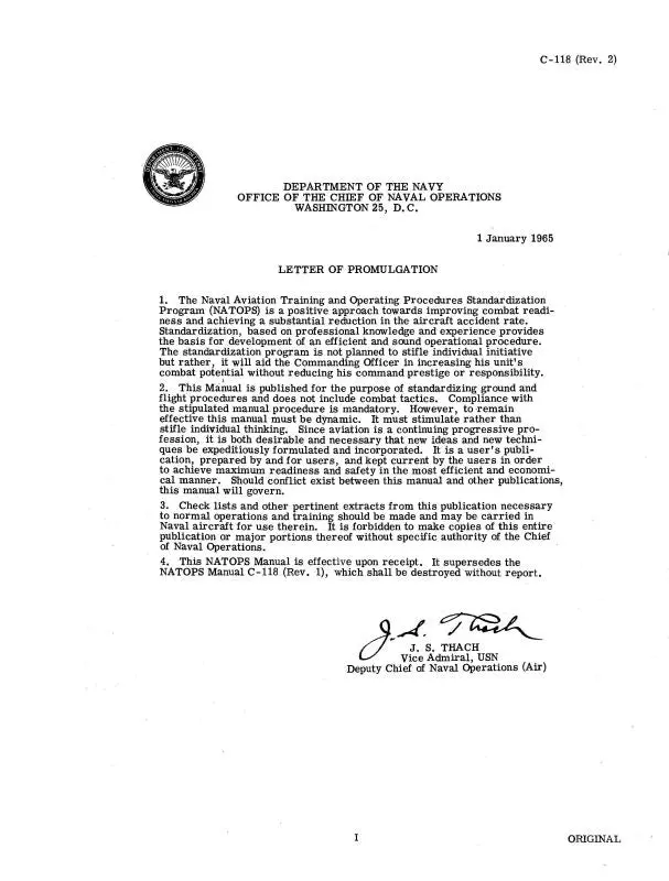 Mcdonnell Douglas C-118 Air Training 1965 Standardization Manual (Mcc118-65-Tr-C) 1