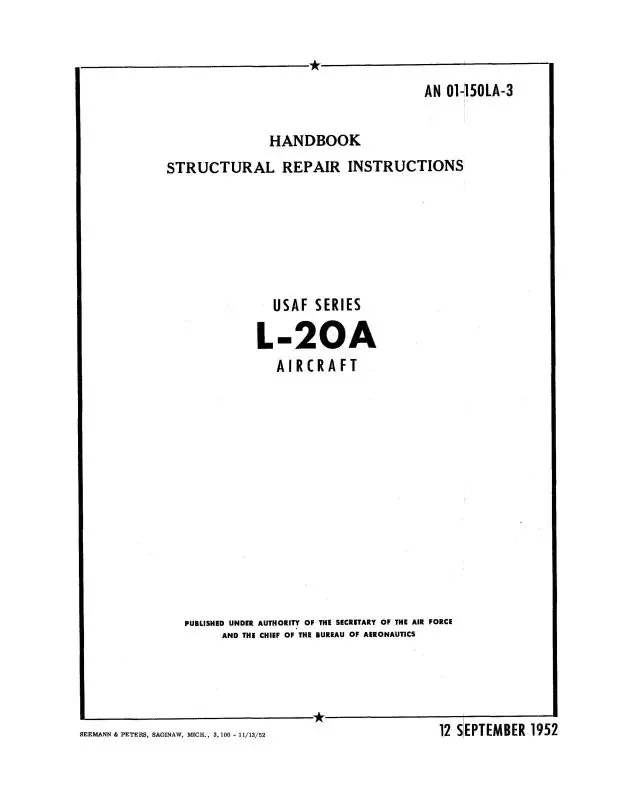 Dehavilland L-20A Beaver 1952 Structural Repair (01-150La-3) 1