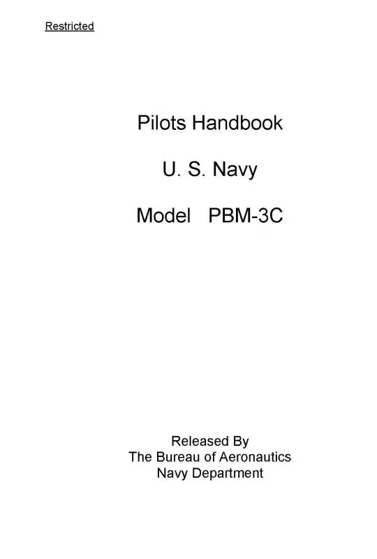 Martin Pbm-3C Us Navy Pilot's Handbook (Mtpbm3c-Poh-C) 1