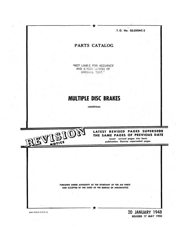 Goodyear Multiple Disc Brakes 1948 Parts Catalog (03-25Gac-2) 1