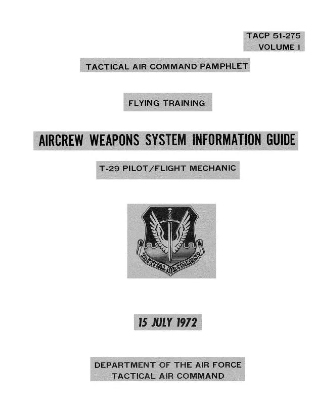 Consolidated T-29 Pilot-Flight Mechanic Training Guide (Tacp-51-275) 1