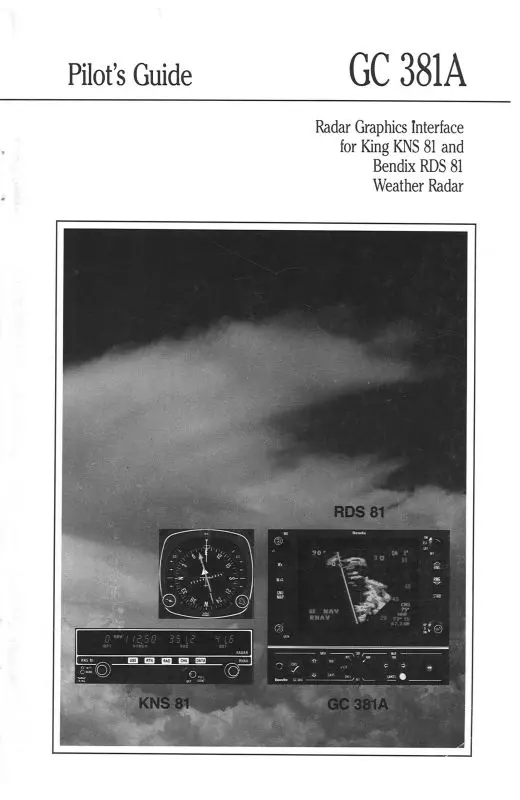 King Gc 381A Pilot's Manual Pilot's Guide (Kigc381a-Pg-C) 1