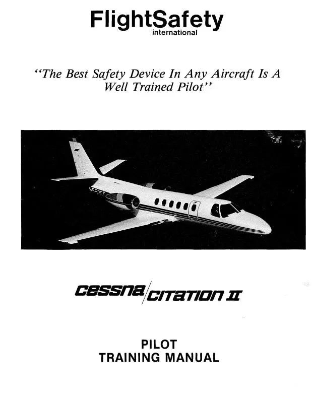 Cessna Citation Ii 550, 551 1982 Pilot Training Manual (Ce550,551-Tr-C) 1