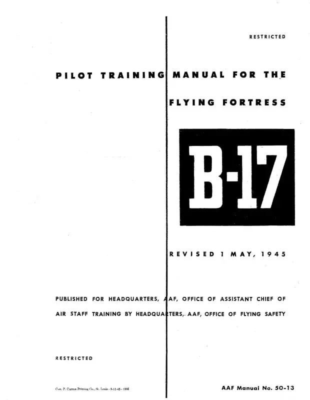 Boeing B-17 Flying Fortress 1945 Pilot Training (50-13) 1