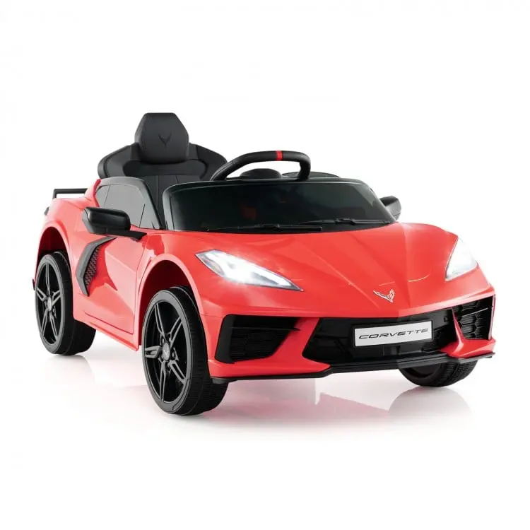 12V Electric Kids Ride On Car Licensed Chevrolet Corvette C8 With Remote Control Ages 3+ Years Old 1