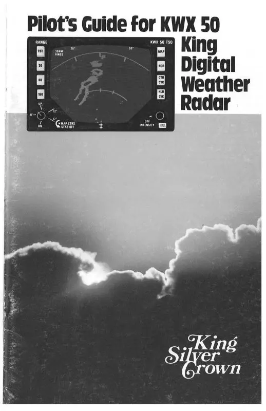 King Kwx 50 Digital Weather Radar Pilot's Guide (Kikwx50-Pg-C) 1