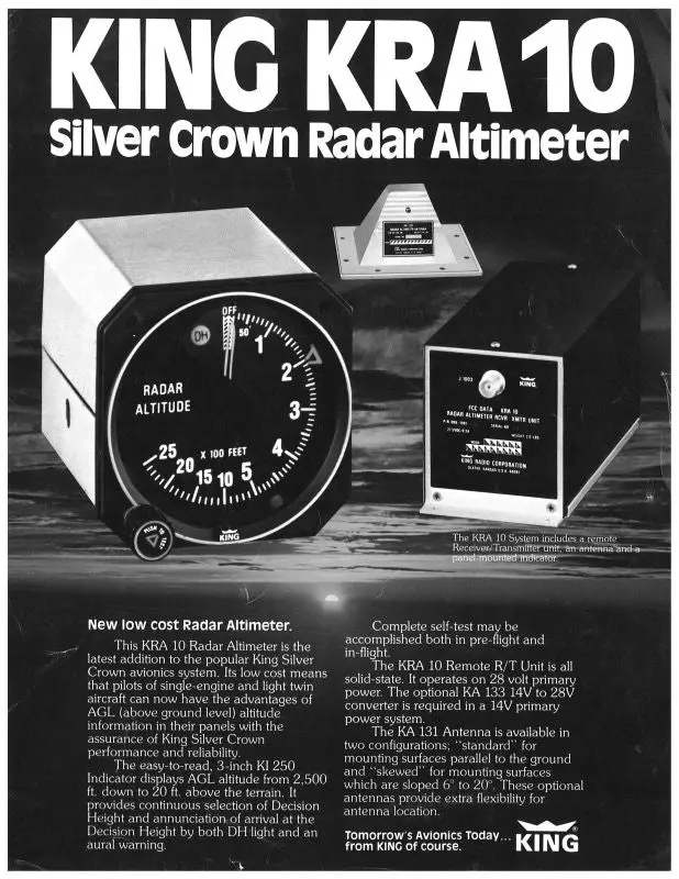 King Kra 10 Radar Altimeter-Color Pilot's Guide (Kikra10-Pg-C) 1