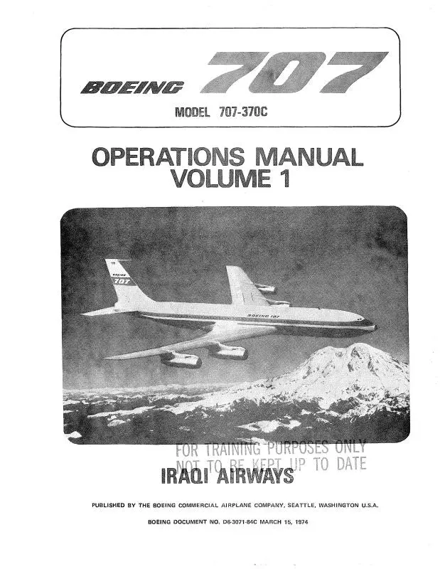 Boeing  707-370C Operations Manual 1