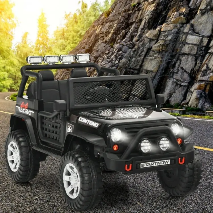 12V Kids Remote Control Electric Ride On Truck Car With Lights And Music 2