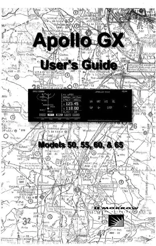 Ii Morrow Inc Apollo Gx 50,55,60,65 User's Guide (Mr50,55,60-Ug-C) 1