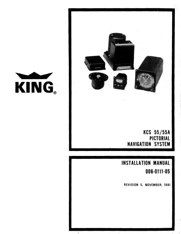King Kcs55,A,Ki525,A,Kg102,A 1981 Maintenance, Installation Manual (006-0111-05) 1
