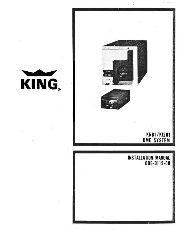 King Kn61-Ki261 Dme System Maintenance Manual (006-0119-00) 1
