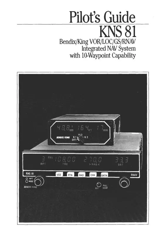 King Kns81 Vor-Loc-Gs-Rnav Pilot's Guide (Kikns81-Pg) 1