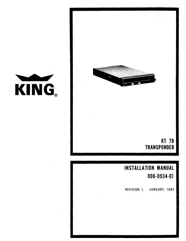 King Kt79 Transponder Installation (006-0534-01-In) 1
