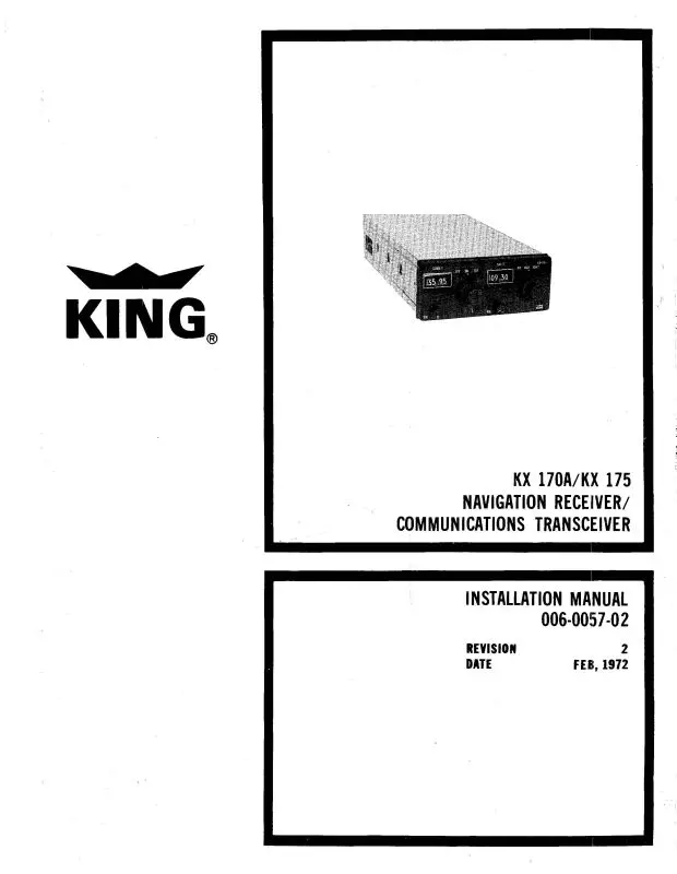 King Kx170a,175 Installation (006-0057-2) 1