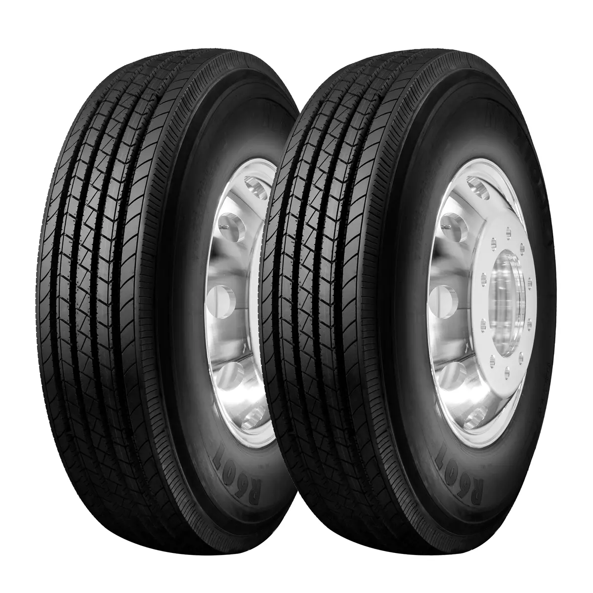 11R 22.5 16 Pr Trailer Truck Tire All Position With 22.5 X 8.25 Wheel Rims (Mounted) X200 1