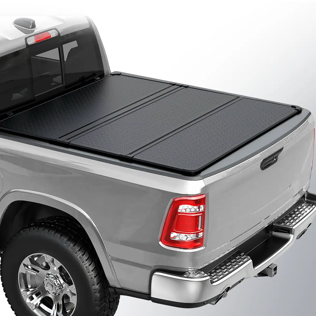 Trucktok 2003-2024 Dodge Ram 1500 2500 3500 6.4Ft Hard Tri-Fold Tonneau Cover Truck Bed 1