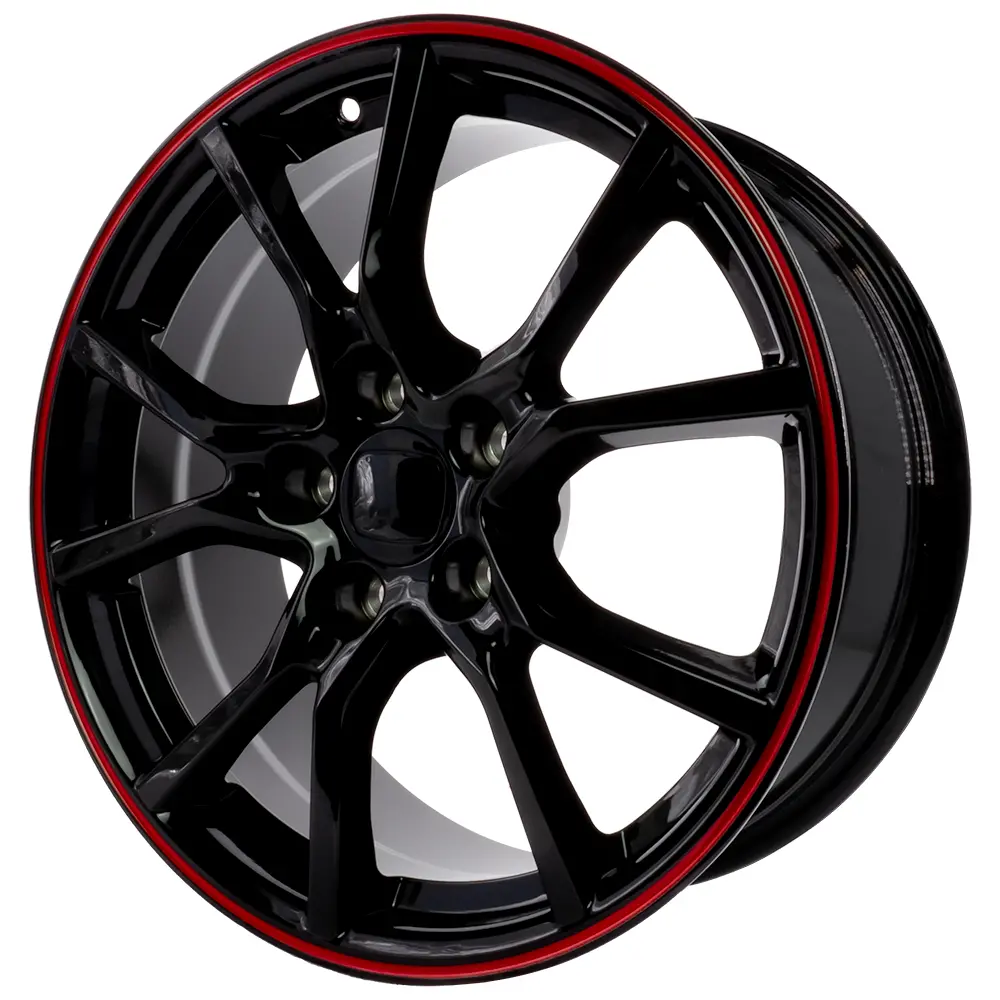 Honda Civic Wheel Rims 17X7.5 5X114.3 Type R Style  Red Lip Set Of 4 1