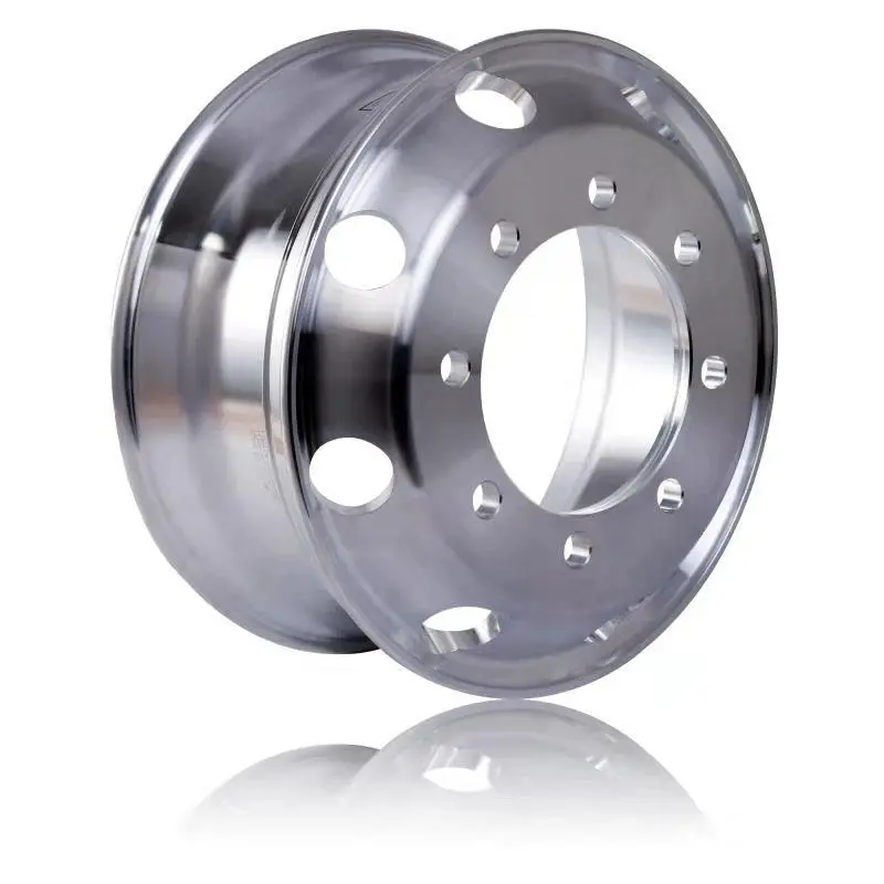 Truck Wheels 19.5 X 7.5 Forged Aluminum Rims 4Pcs Both-Side Mirror Polished 1