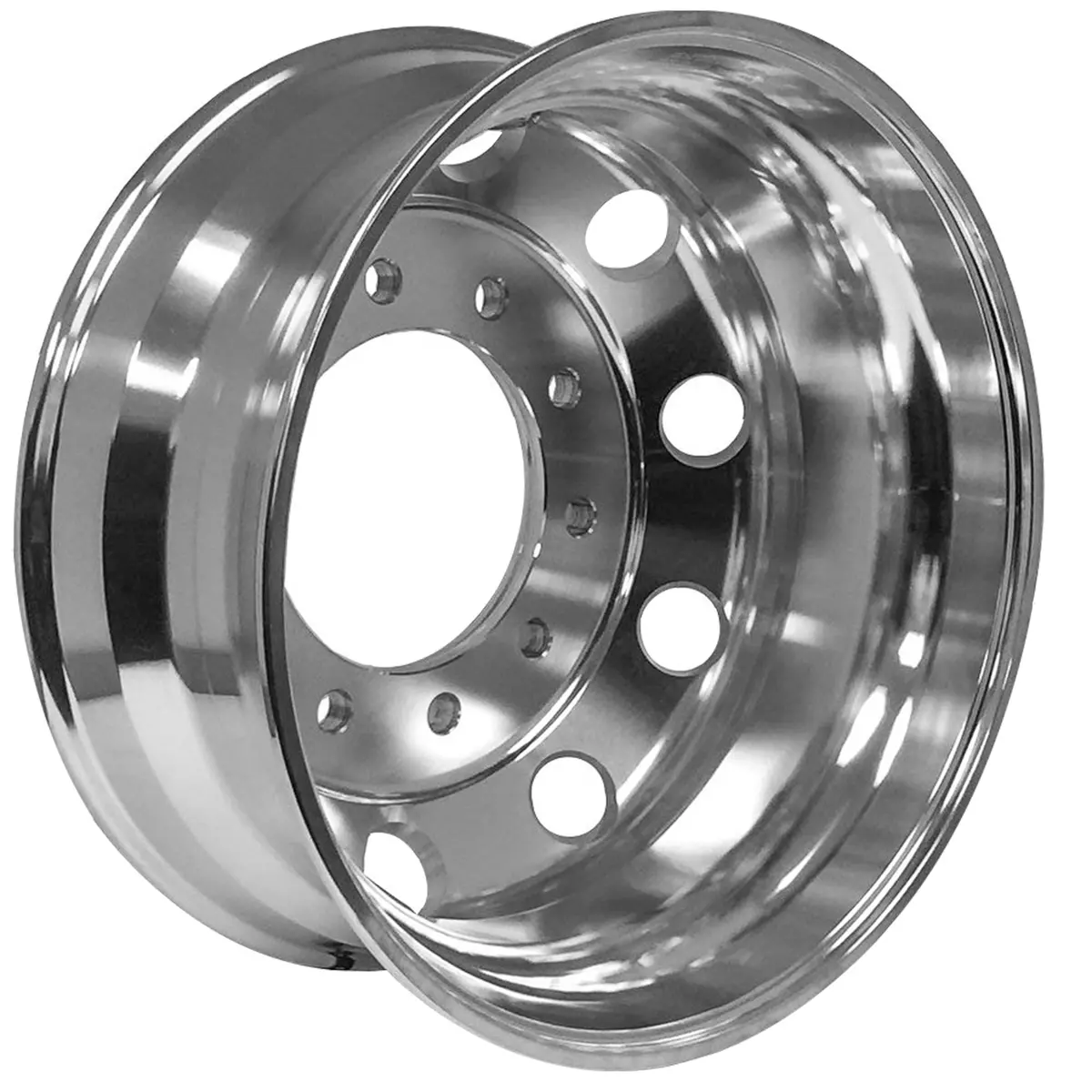 22.5 X 8.25 Mirror Polished Truck & Bus Wheels $238 Each - Bulk Price For 6Pcs 1