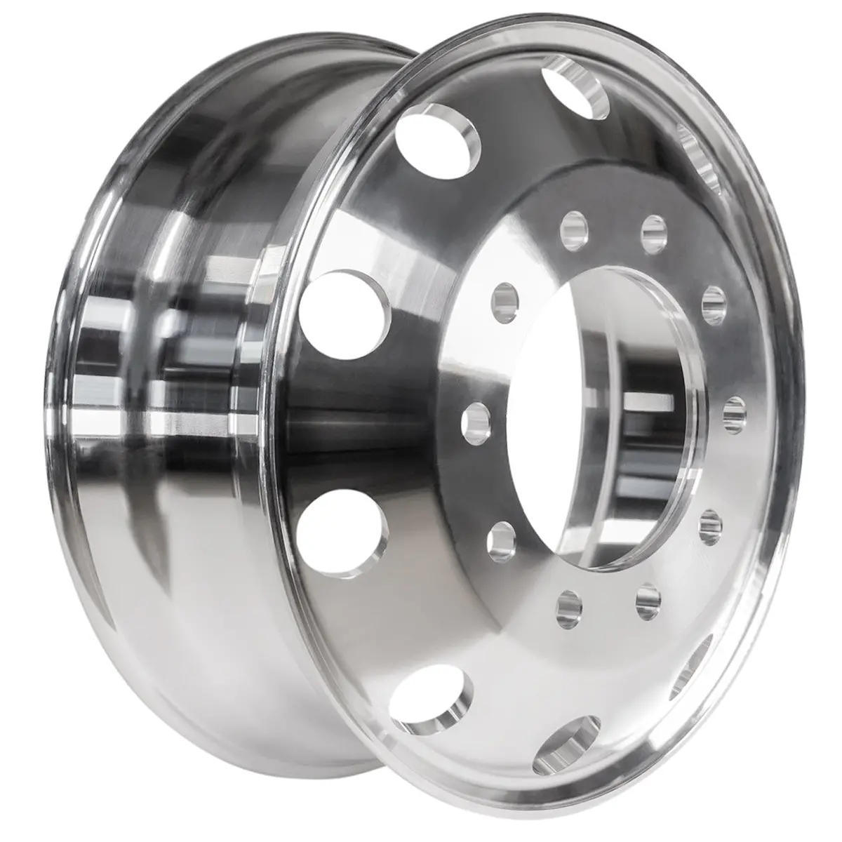 22.5X8.25 Truck Wheels 2Pcs Forged Aluminum Rims $238 Each Bulk Price Machined Bright Hub-Piloted 1