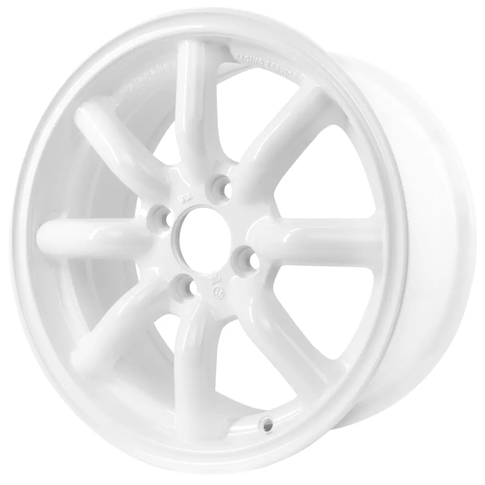 8-Spoke Cast Wheels 15X7 4X100, Pearl White Wheel 1