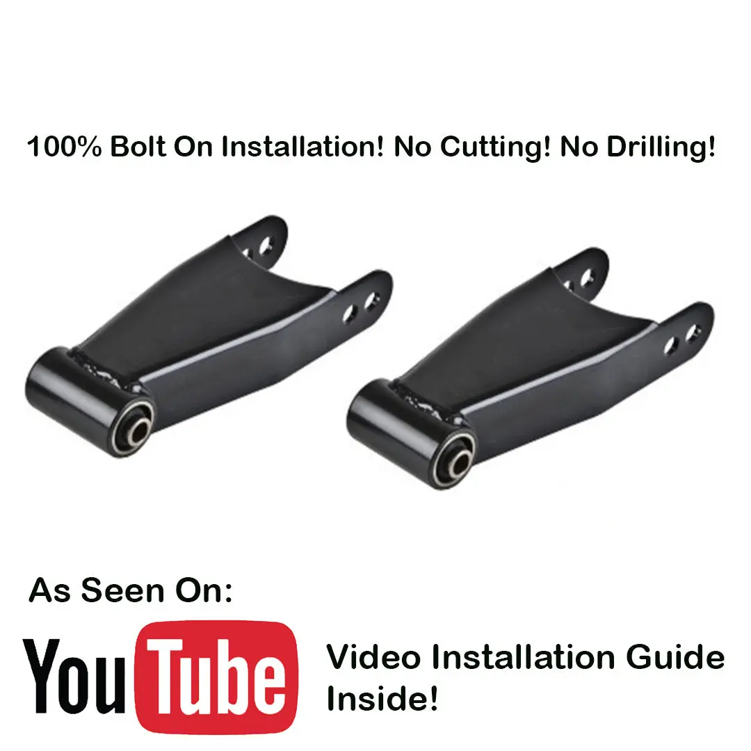 2019-2024 Chevy Silverado & Gmc Sierra Rear Drop Shackles 1