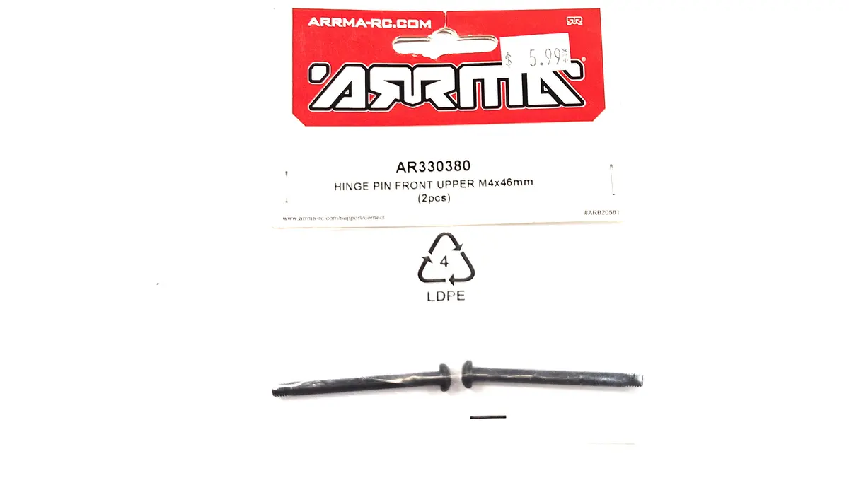 Arrma Hinge Pin Front Upper M4x46mm (2Pc) 1