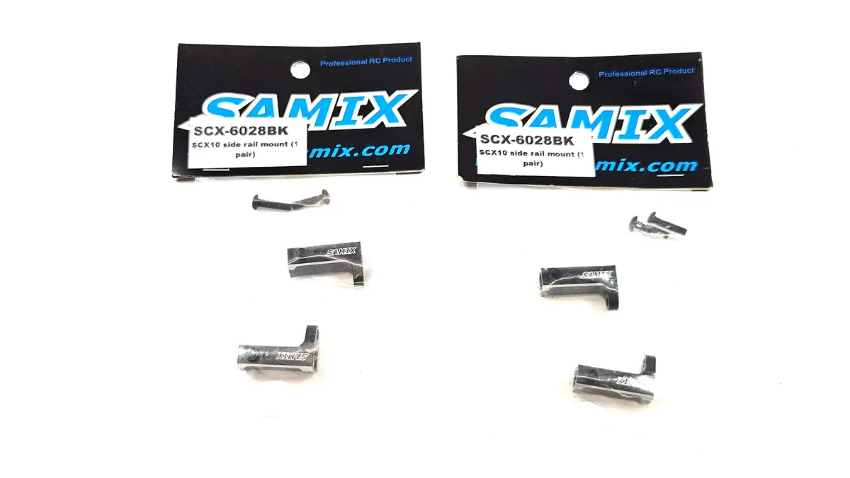 Samix Aluminum Scx-6028Bk Scx10 Side Rail Mount Set Of 4 1