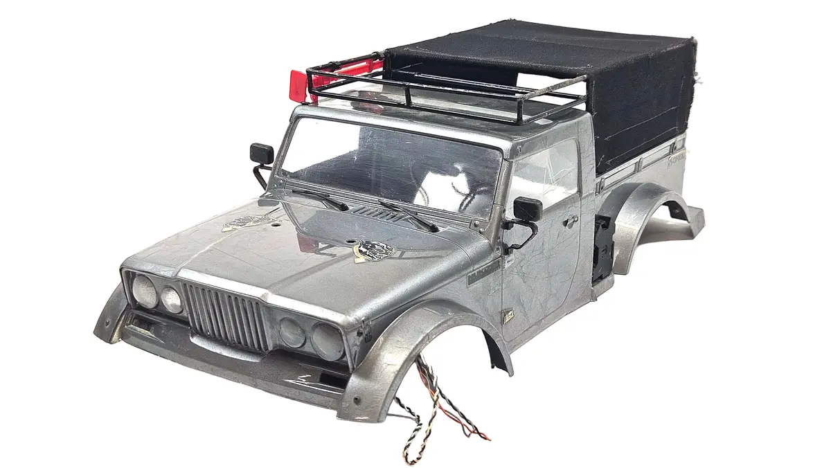 Rare Discontinued Axial Jeep Nukizer Lexan Body W/ Metal Rear Cage / Cargo Box 1